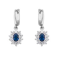 Olivie Strieborné zafírové náušnice 3960