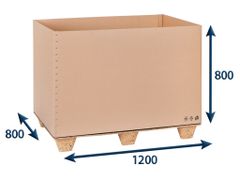 Prepravný EUROBOX 1200x800x800 7VVL bez horných chlopní