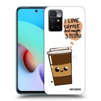 Silikónový čierny obal pre Xiaomi Redmi 10 (2022) - Cute coffee