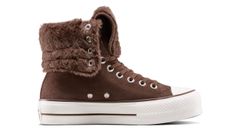 Converse Chuck Taylor All Star Fold-Over Lift Platform XHi Faux Fur Ženy - Tenisky Converse - Hnědá - A15230C-6 - Size: 6