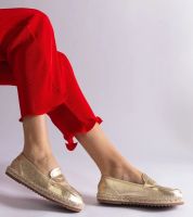 D/CEO Złote wsuwane espadryle na platformie Venera