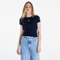 T-shirt Tommy Jeans Slim Badge Ribbed Tee Dark Night Navy S