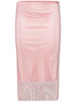 Zinnia Embellished Mesh Midi Skirt