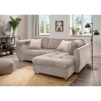 Livetastic ROZKLADACIA ROHOVÁ SEDAČKA, textil, taupe