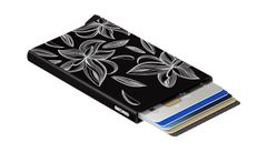 Secrid Cardprotector Laser Magnolia Black Unisex - Peňaženka Secrid - Čierna - CLa-Magnolia-Black-One-size - Size: One size