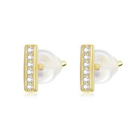 Olivie Minimalistické strieborné náušnice GOLD 9228