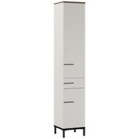 Xora VYSOKÁ SKRINKA, kašmírová, čierna, farba orecha, kašmírová, 34/190/34 cm