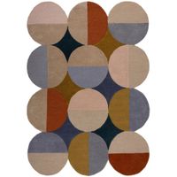 Flair Rugs VLNENÝ KOBEREC, 120/170 cm modrá, hrdzavá