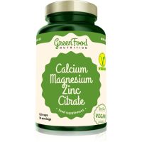 GreenFood Nutrition Calcium & Magnesium & Zinc Citrate kapsuly na podporu zdravia kostí, kĺbov a zubov 120 cps