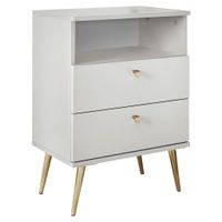 Carryhome NOČNÝ STOLÍK, biela, 50/70/34 cm