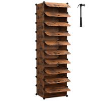 REGÁL NA TOPÁNKY, hnedá, 43/173/31 cm