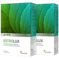 EstroLux 2er Pack - Östrogen Balancer | Hilfe für einen ausgeglichenen Hormonhaushalt | 100% natürlich und hormonfrei | 2x60 Kapseln | Sensilab