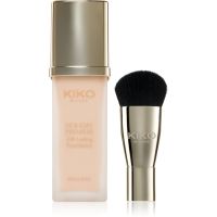 KIKO Milano Holiday Première 24h Lasting Foundation wasserfestes Flüssig-Make up mit Bürste Farbton 01 Porcelain 28 ml