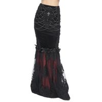 Damenrock DEVIL FASHION - Black and Red Gothic L