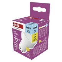 LED žárovka Classic MR16 bílá / GU10 / 7 W (72 W) / 1000 lm / Studená bílá