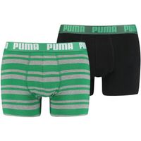Puma HERITAGE STRIPE BOXER 2P Мъжки боксерки, зелено, размер
