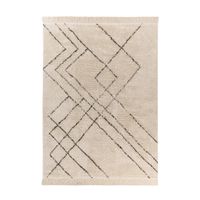 KOBEREC, 160/230 cm krémová, čierna