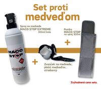 MACO STOP Set na medvede - Sprej + plašička Typ: Sprej 300 ml + púzdro + plašička