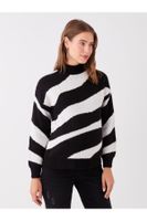 LC Waikiki Half Turtleneck Patterned Long Sleeve Maternity Knitwear Sweater