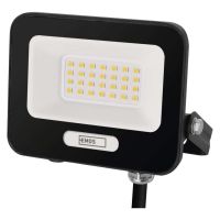 LED reflektor GLARO 20W, černý, IP65, 2000 lm, neutrální bílá