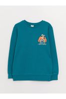 LC Waikiki Boys' Crew Neck Nostalgic Monkey Print Long Sleeve T-Shirt