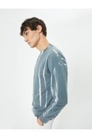 Koton Abstract Printed Sweatshirt Crew Neck Long Sleeve