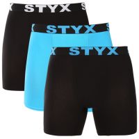 3PACK pánské boxerky Styx long sportovní guma vícebarevné (3UN09019) S