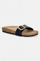 Tommy Hilfiger šľapky dámske kožené TH CLASSIC CORK SANDAL PEARL LTH