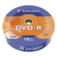 Verbatim DVD-R, Matt Silver, 43729, 4.7GB, 16x, cake box, 10-pack, bez možnosti potisku, 12cm, pro archivaci dat