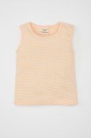 DEFACTO Baby Girl Crew Neck Striped Undershirt