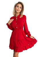 Women's dress with neckline and gold buttons Numoco