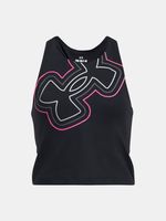 Under Armour Motion Branded Crop Podkoszulek dziecięcy Czarny