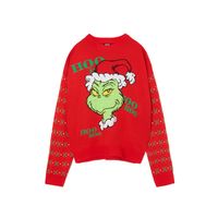 Cropp - Božični pulover Grinch - rdeča