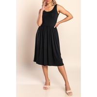 Viskose Sommerkleid, Schwarz