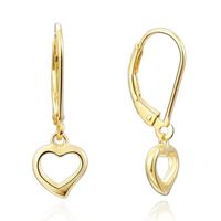 Olivie Strieborné náušnice SRDIEČKO GOLD 8048