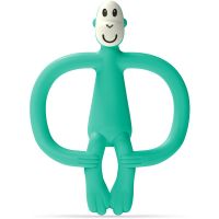 Matchstick Monkey Monkey Teether jucărie pentru dentiție perie 2 in 1 Green 1 buc