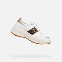 White women's sneakers Geox Spherica ECUB-3 - Women's