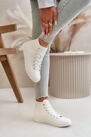 Women's Insulated Sneakers made of Eco Leather White Big Star