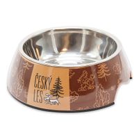 Akinu ČESKÝ LES Melaminová miska s nerez vložkou lesní zelená L 1200 ml Barva: Hnědá