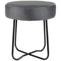 Ambia Home TABURET, kov, plast, textil, kompozitní dřevo, 35/40 cm