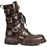 SCHWARZE NEW ROCK STIEFEL COMFORT - UNISEX  - LEDER 37