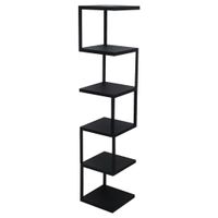 Carryhome REGÁL, čierna, železo, 25/119/25 cm