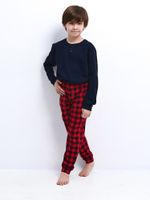 Pyjamas Sensis Louie Kids Boy Christmas length 134-152 navy blue 059