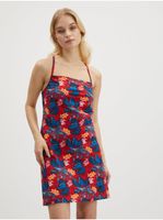Blue-red women's floral short strap dress Tommy Jeans - Women's