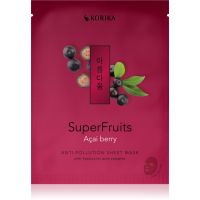 KORIKA SuperFruits Acai Berry - Anti-pollution Sheet Mask plátenná maska s detoxikačným účinkom Acai berry 25 g