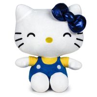 Figúrka Play by Play Hello Kitty 50th Anniversary Plush Figure Blue Bow Yellow Shirt 22 cm