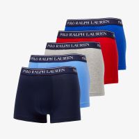 Bokserki Polo Ralph Lauren Stretch Cotton Classic Trunk 5-Pack Red/ Grey/ Royal Game/ Blue/ Navy L