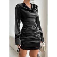 Elegantes Minikleid, Schwarz
