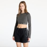 Top adidas Ribbed Longsleeve Crop Top Black S