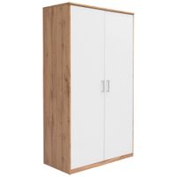 Xora SKRIŇA S OTOČNÝMI DVERAMI, biela, dub wotan, 106/194/54 cm
